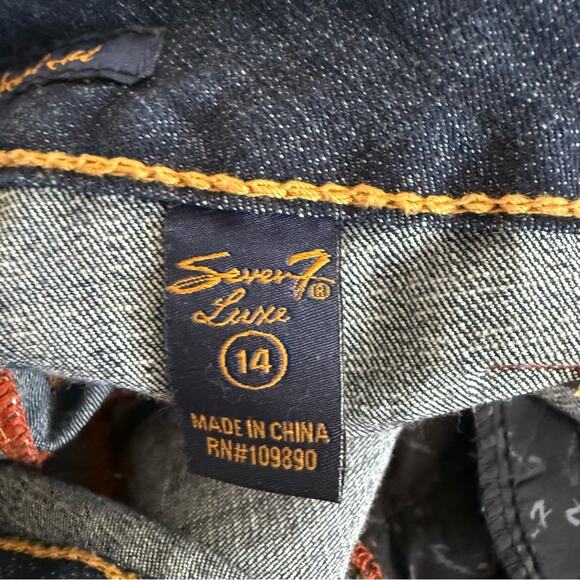 Seven7 Boot Cut Women's Dark Blue Jeans Size 14 NWT - Picture 6 of 7